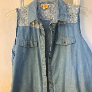 Jean tank top shirt